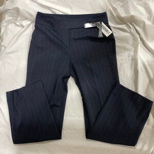 NWT Women's Sz 10 Navy Blue Pinstripe Dress Pant Dina K Business Casual
